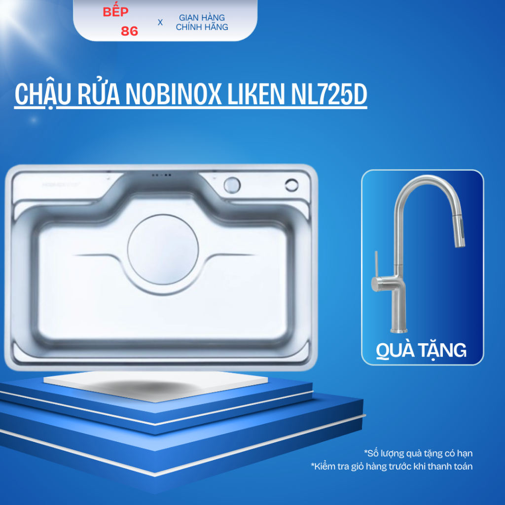 CHẬU RỬA BÁT 1 HỐ NOBINOX LIKEN NL725D