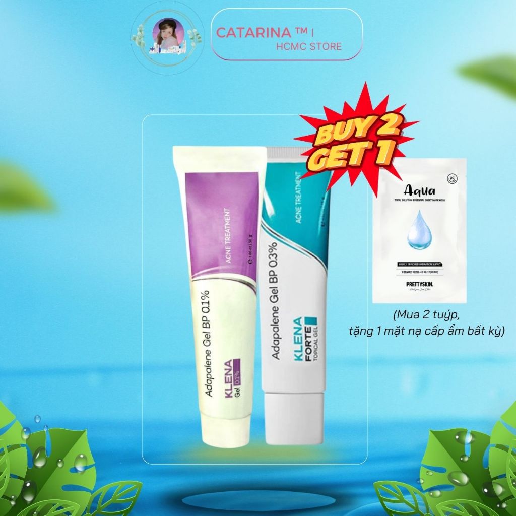 Klena Forte Adapalene 0.1% | Klena Forte Adapalene 0.3% | Giảm mụn trứng cá, mụn ẩn, sợi bã nhờn