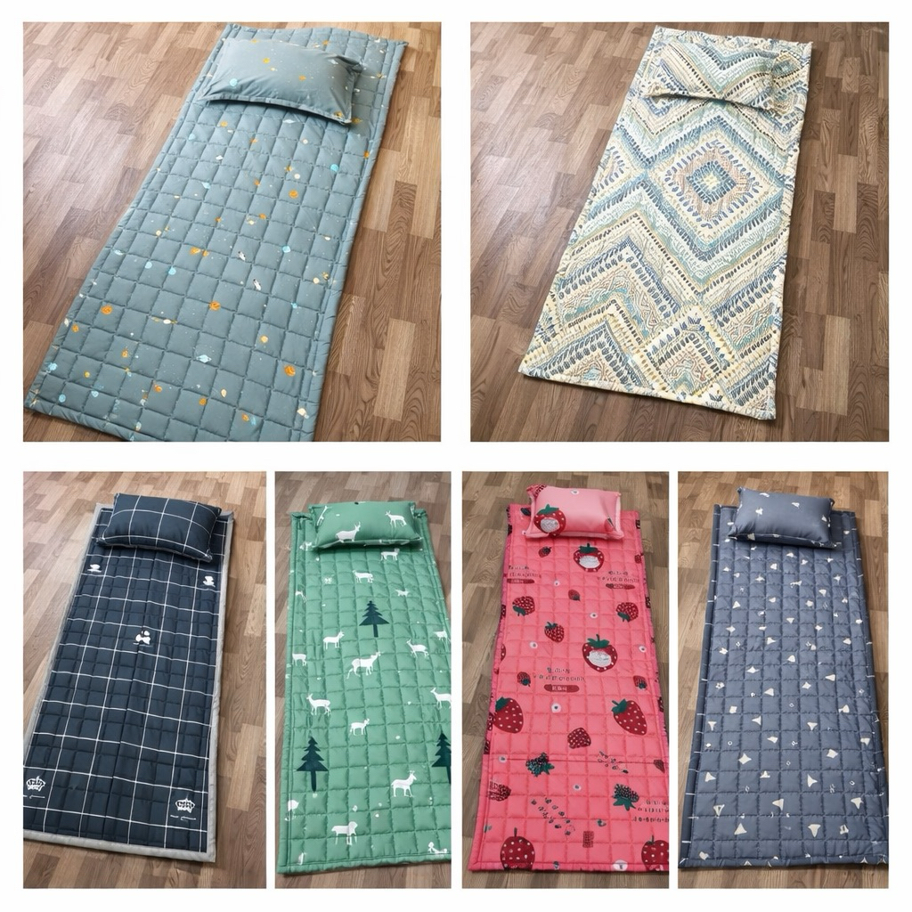 Nệm văn phòng ,tấm trải ngủ trưa gấp gọn 1 người ,topper nệm độ dày 2-3cm