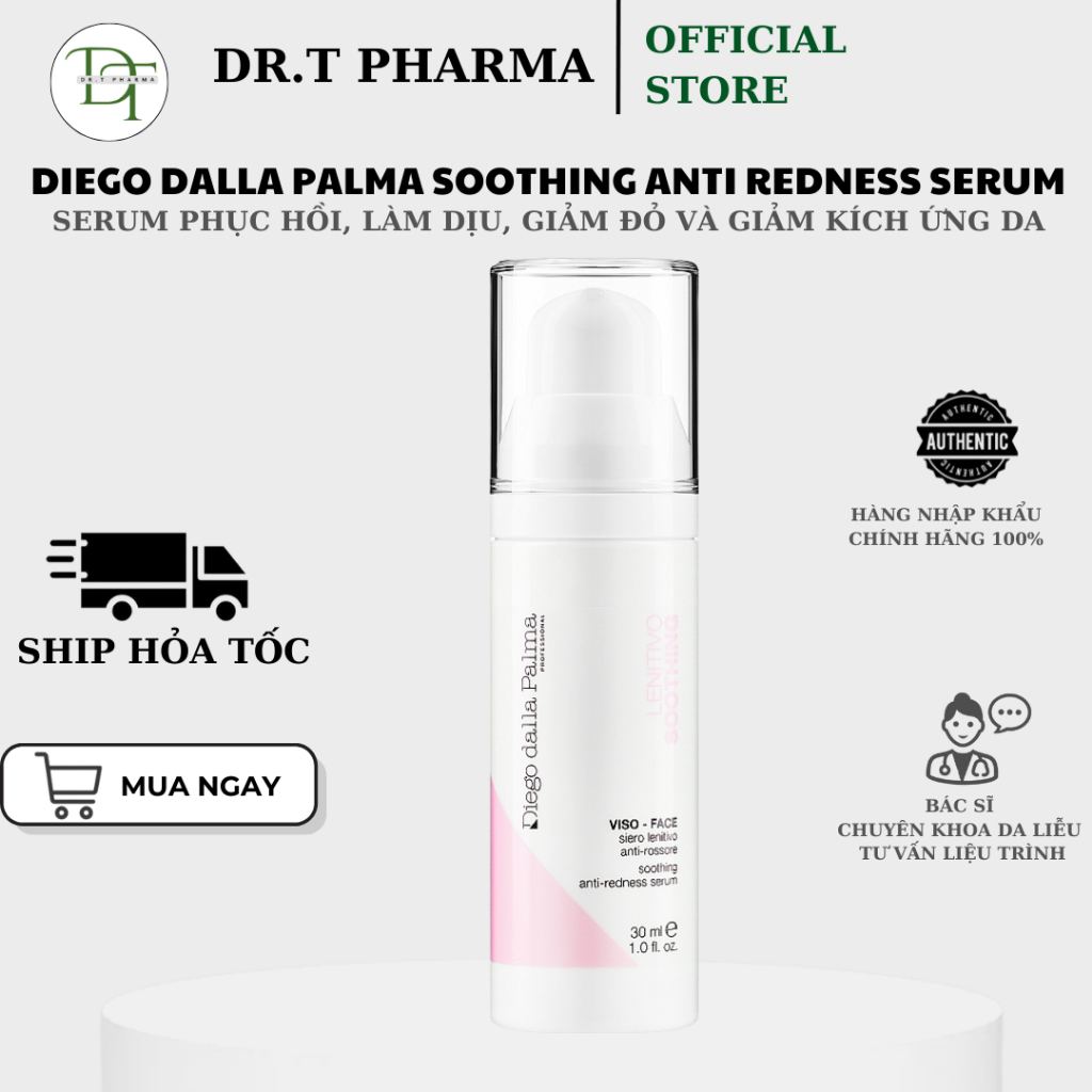 [HÀNG CÔNG TY] Diego dalla Palma - Serum phục hồi Soothing Anti-Redness Serum 30ml
