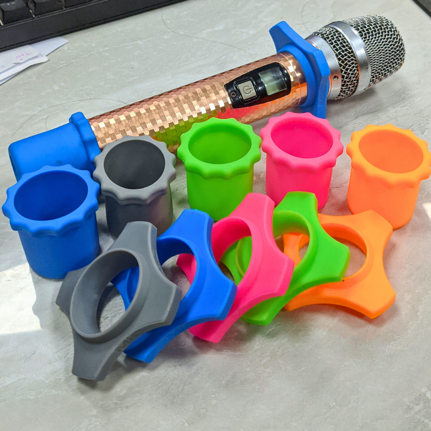 Vòng Bảo Vệ Micro Cao Su Dẻo Dày | Đế Giữ Mic Chống Rơi Trượt | Phụ Kiện Mic Không Dây Có Dây Karaoke