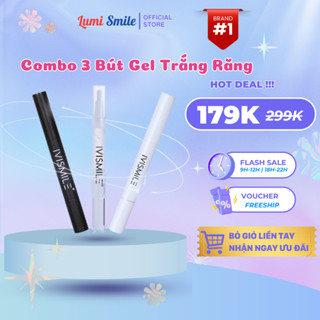 Set 3 Bút Gel Làm Trắng Răng Ivismile – Đẩy Sạch Mảng Ố, Răng Sáng Bật Tone