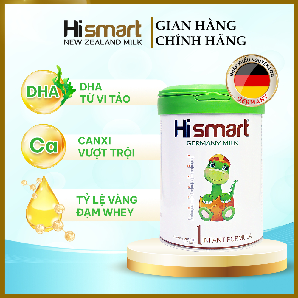 Sữa Công Thức Hismart Germany Milk Infant Formula Stage 1 Lon 800g Chính Hãng