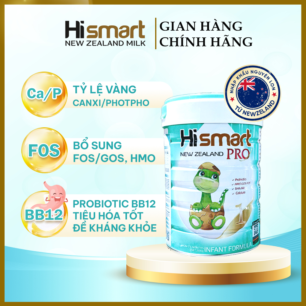 Sữa Công Thức Cho Bé Hismart Pro Số 1,2,3 Chính Hãng Lon 800g Chứa HMO, Probiotic