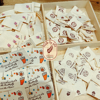 Tem nhãn vải cotton handmade