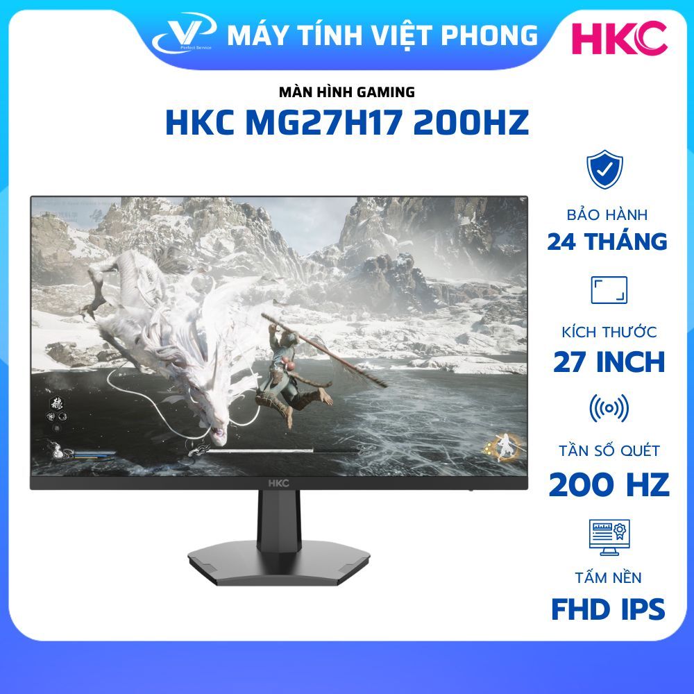 MÀN HÌNH GAMING HKC MG27H17 (27 inch/FHD/IPS/200Hz/1ms)  - CHÍNH HÃNG BẢO HÀNH 2 NĂM MAI HOÀNG