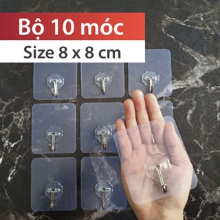 Combo 10 Móc Dán Tường Chịu Lực Living C, Móc Dán Siêu Dính, Chịu Lực Tốt