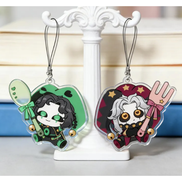 PIERROT Phone Charm Acrylic | Freak Circus Otome Merch | Creepy Bag Pendant for Game Fans