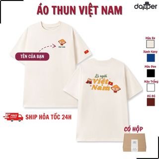 [ÁO THUN VIỆT NAM IN TÊN] Áo Thun Việt Nam In Tên Theo Yêu Cầu Chất Liệu Cotton 100% Siêu Đẹp VN2601