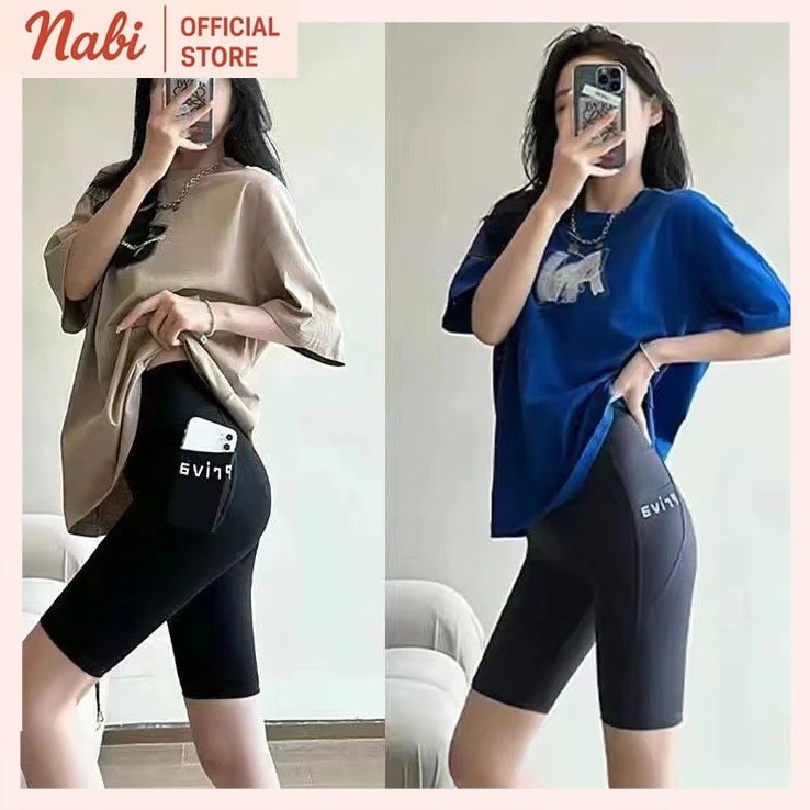 Quần Legging Nữ Dáng Lửng Cao Cấp, Có Túi Gen Bụng Nâng Mông, Quần Tập Gym Yoga Co Giãn 4 Chiều
