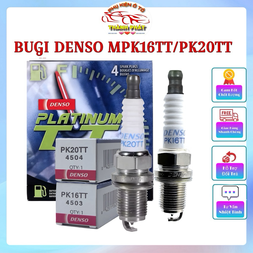 Bugi Denso PK16TT PK20TT Chính Hãng – Bugi Ô Tô Platinum TT Tiết Kiệm Nhiên Liệu Cho Nhiều Dòng Xe