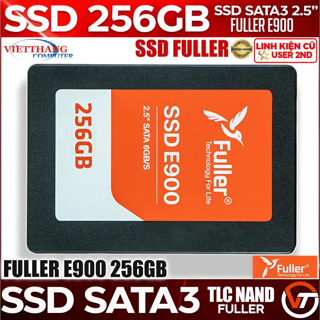Ổ cứng SSD Fuller E900 256GB SATA3 2.5" Hàng Cũ đã qua sử dụng Sức khoẻ Good 100% ( Cũ - 2nd )