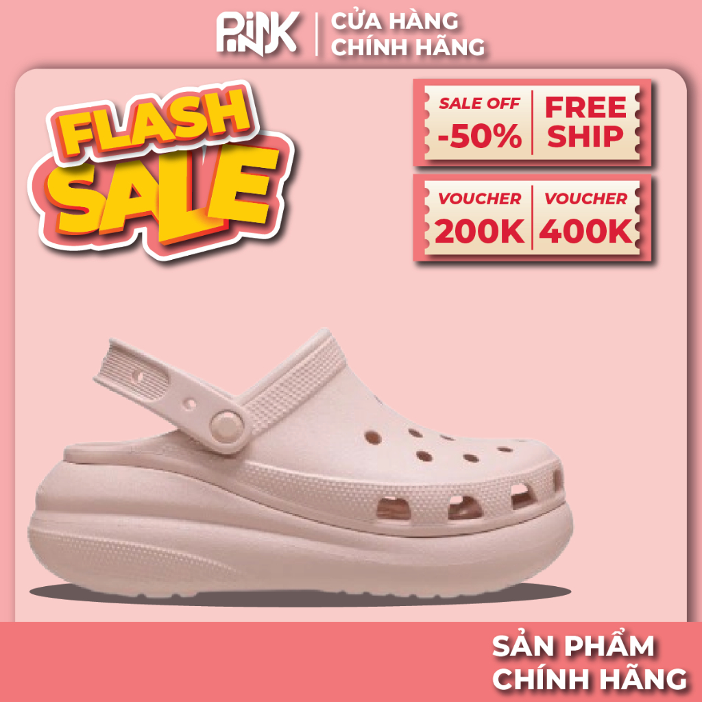 | PINK - CHÍNH HÃNG | Giày Clog Unisex Crush Classic 'Pink'