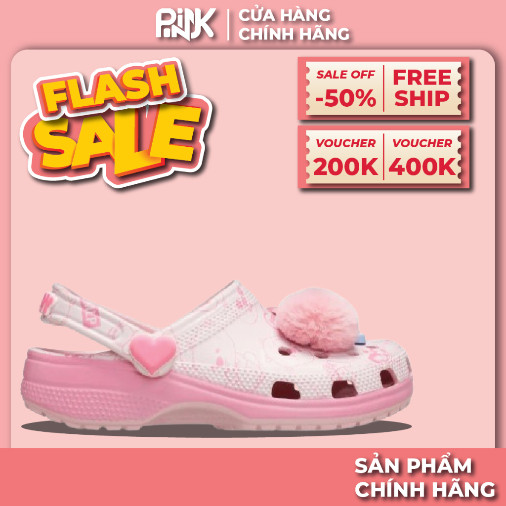 | PINK - CHÍNH HÃNG | Giày Clog Unisex Classic Loopy 'Pink'