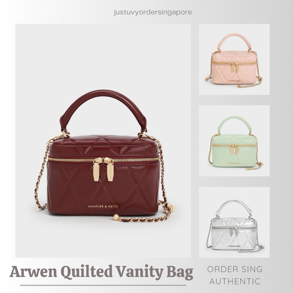 [CHUẨN HÃNG] Túi Cốp CNK Arwen Quilted Vanity Top Handle - Đủ Bill