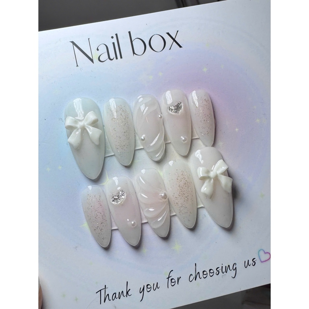 [M08] Nailbox thiết kế thạch gạo mix charm