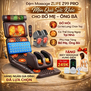 [Chính Hãng ZLIFE ] Đệm massage toàn thân, nệm mát xa tại nhà, ghế massage giảm đau
