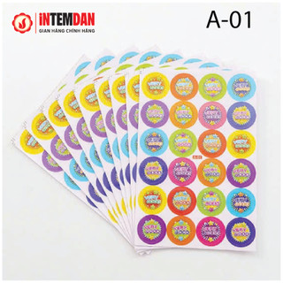 A-01 - Túi Sticker 240 Tem Khen Thưởng Cho Bé VINH LIEN D=2cm Ngộ Nghĩnh, Đáng Yêu, Cute