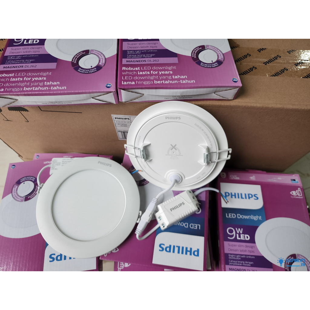 [CHÍNH HÃNG]  Đèn LED âm trần PHILIPS DL262 _ Siêu mỏng công suất (6W, 9W, 12W) - Bảo vệ mắt
