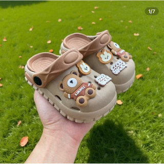 Dép Sục gấu eva sticker dành cho bé , Sục gấu sticker cho bé trai và bé gái
