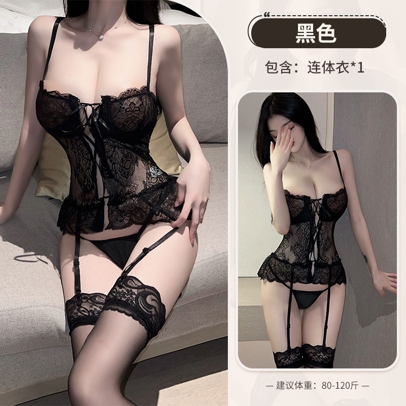 MS106 Set đồ ngủ sexy có gọng, kèm nịt tất
