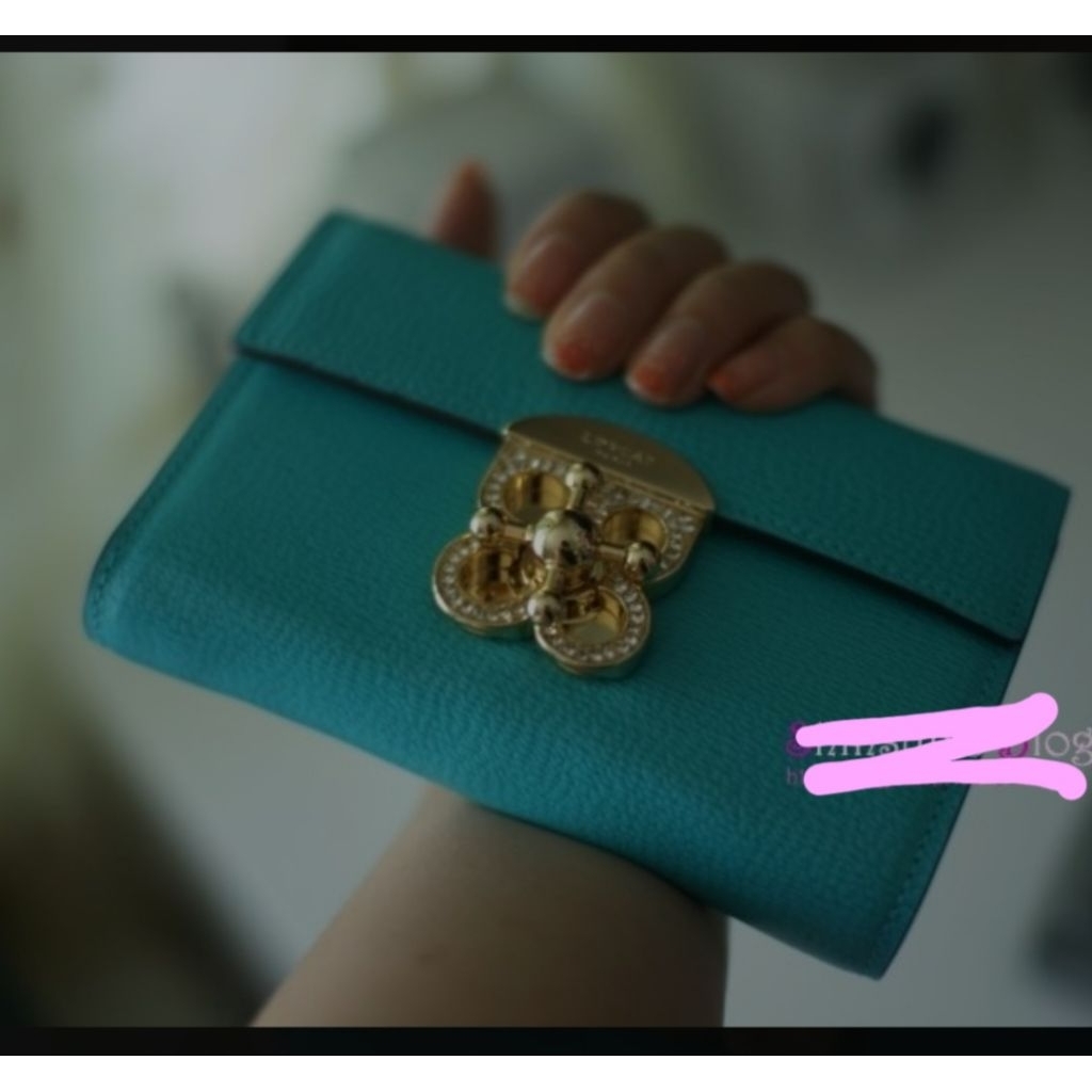 ví dáng trung gập 3 da thật hịu xịn sò Lovcat si Nhật size 11x13