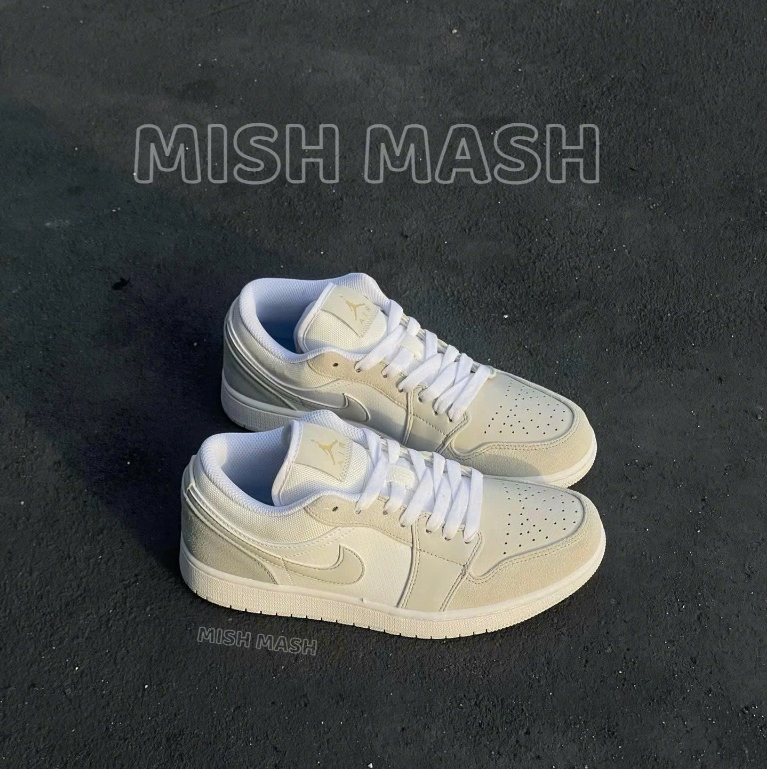 Giày Thể Thao JD1 Low  Paris Xám Trắng Xanh Nhạt