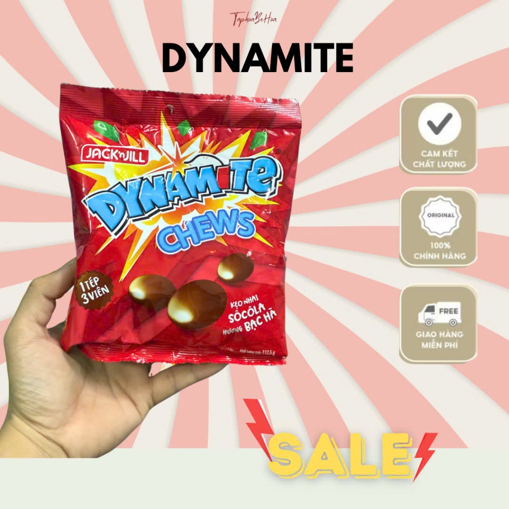 [1 GÓI]_Kẹo nhai DYNAMITE Chew Socola 112,5g