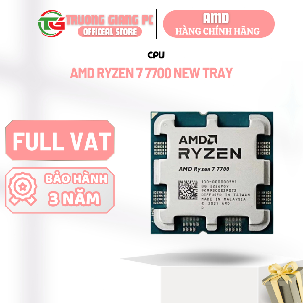 [FULL VAT] CPU AMD Ryzen 7 7700 AM5 Tray - NEW CHÍNH HÃNG BẢO HÀNH 36 THÁNG