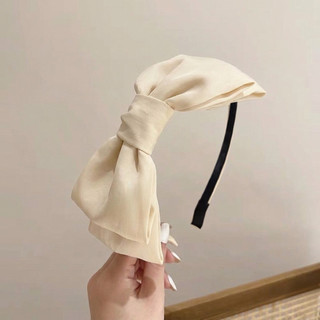 Bờm cài tóc hình chiếc nơ vải satin đáng yêu B2