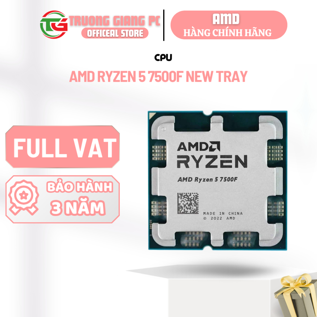 [FULL VAT] CPU AMD Ryzen 5 7500F AM5 Tray - NEW CHÍNH HÃNG BẢO HÀNH 36 THÁNG
