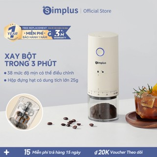 Simplus Máy xay cà phê điện MDJH005 38 chế độ xay điều chỉnh được, có thể tháo rời