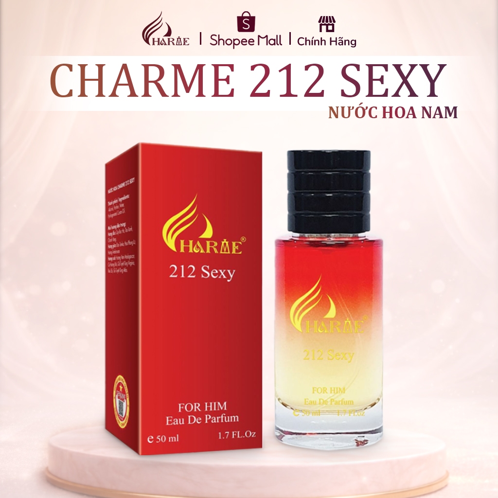 Nước Hoa Unisex cho Nam/Nữ Charme 212 Sexy 50ml Chính Hãng – Sành Điệu, Gợi Cảm