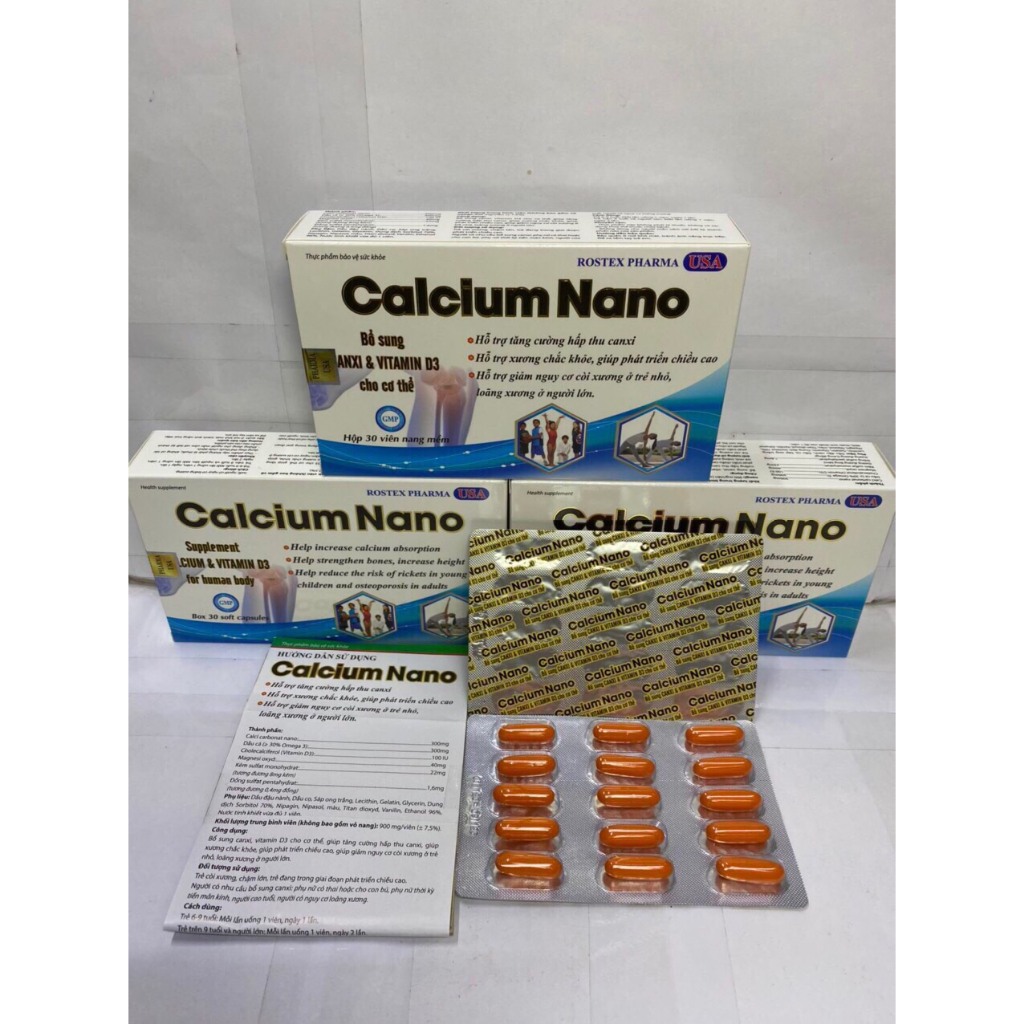 CALCIUM NANO HỘP 30 VIÊN - Cherry