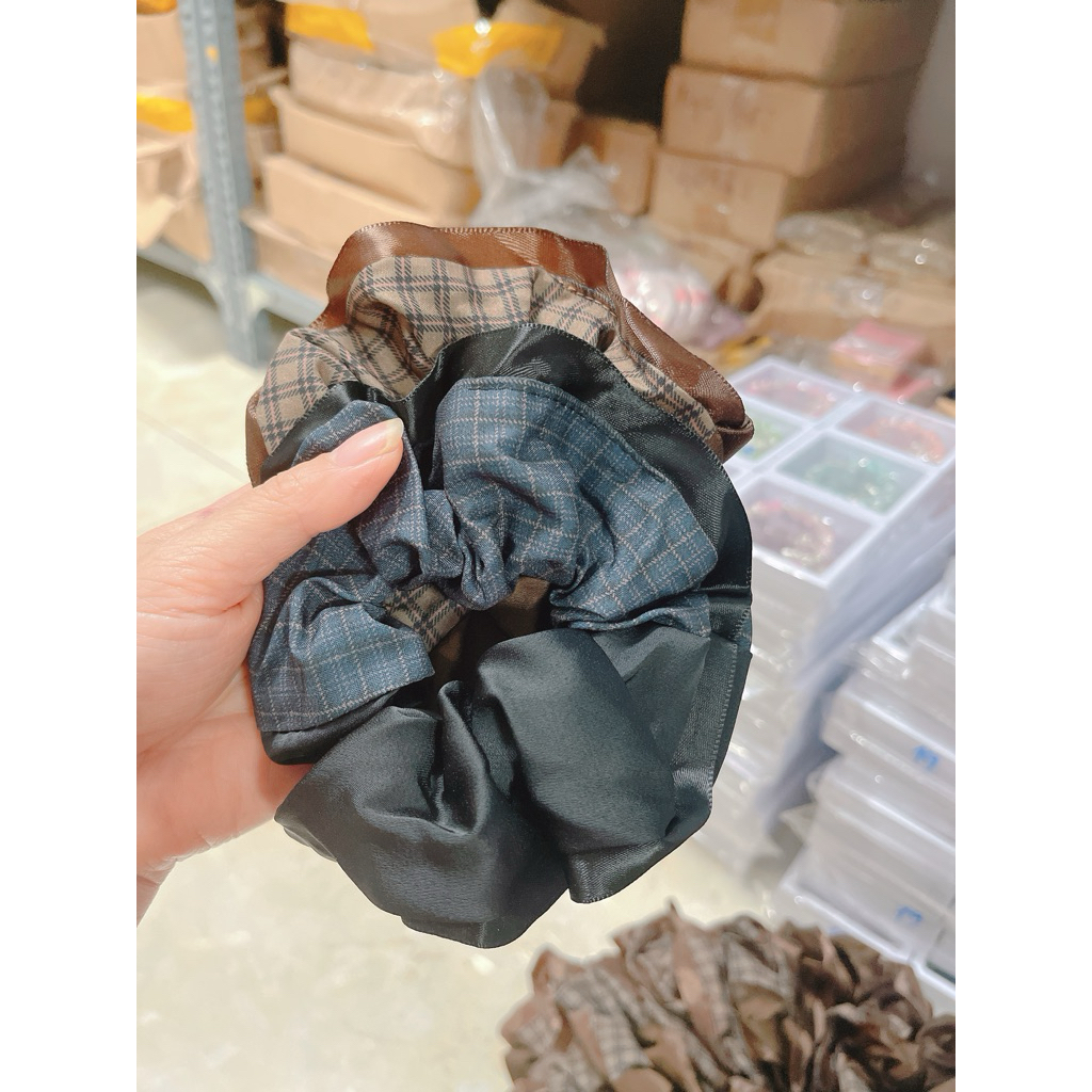 Sỉ 10 cột bèo viền scrunchies xinh xắn