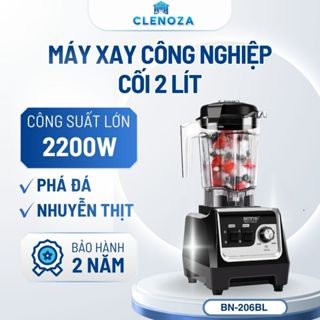 Máy Xay Công Nghiệp 2200W BENNIX BN-206BL, Cối Nhựa PC Kháng Vỡ Xay Đá Mịn Bảo Hành 24 Tháng