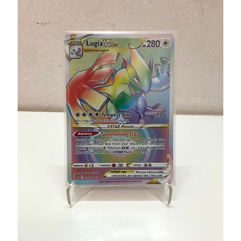 Thẻ Pokemon TCG English Silver Tempest Lugia Vstar Rainbow [202/195]