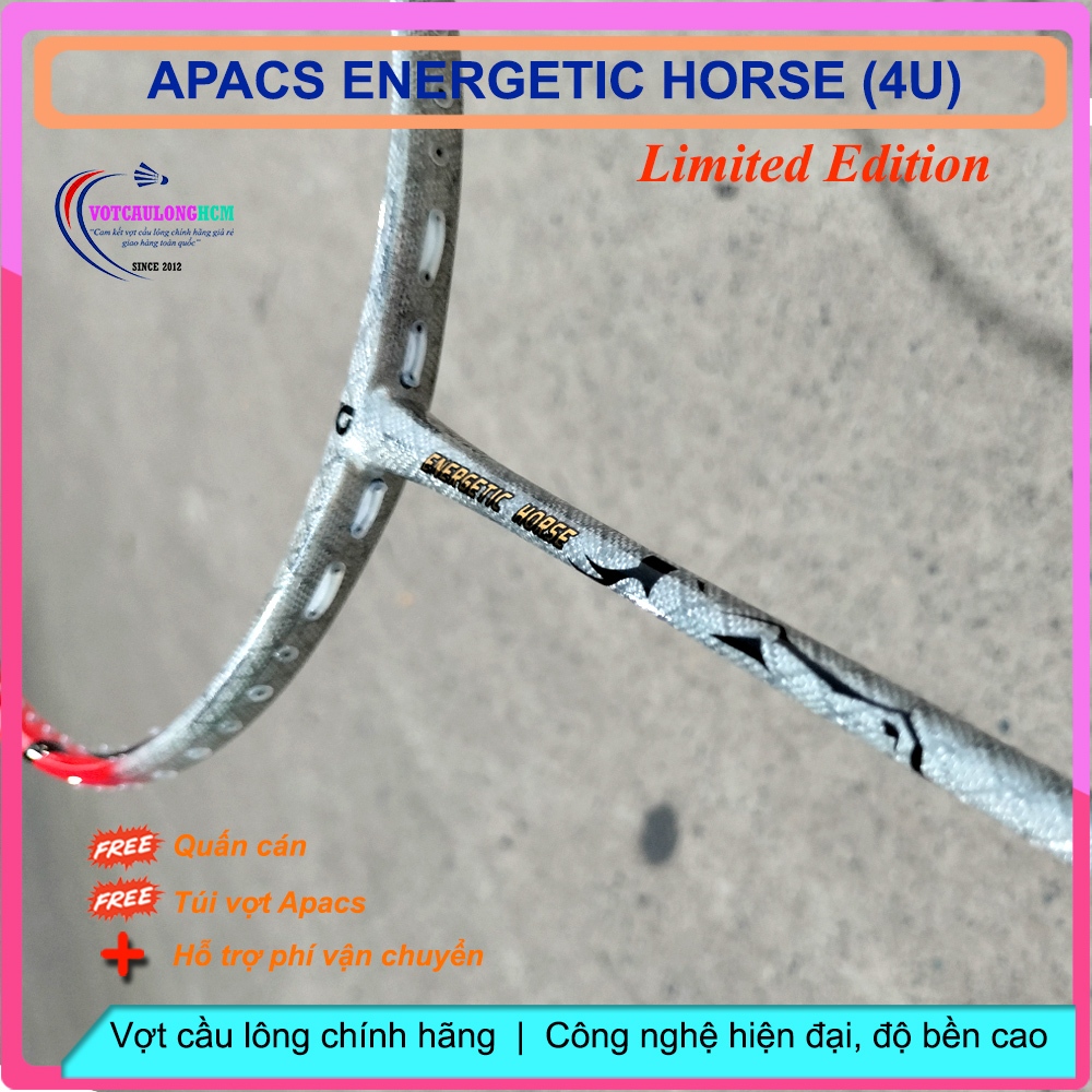 Vợt Cầu Lông Apacs Energetic Horse (4U) Limited Edition – 295mm Hơi Nặng Đầu | Thân 6.4mm | Max 38LB