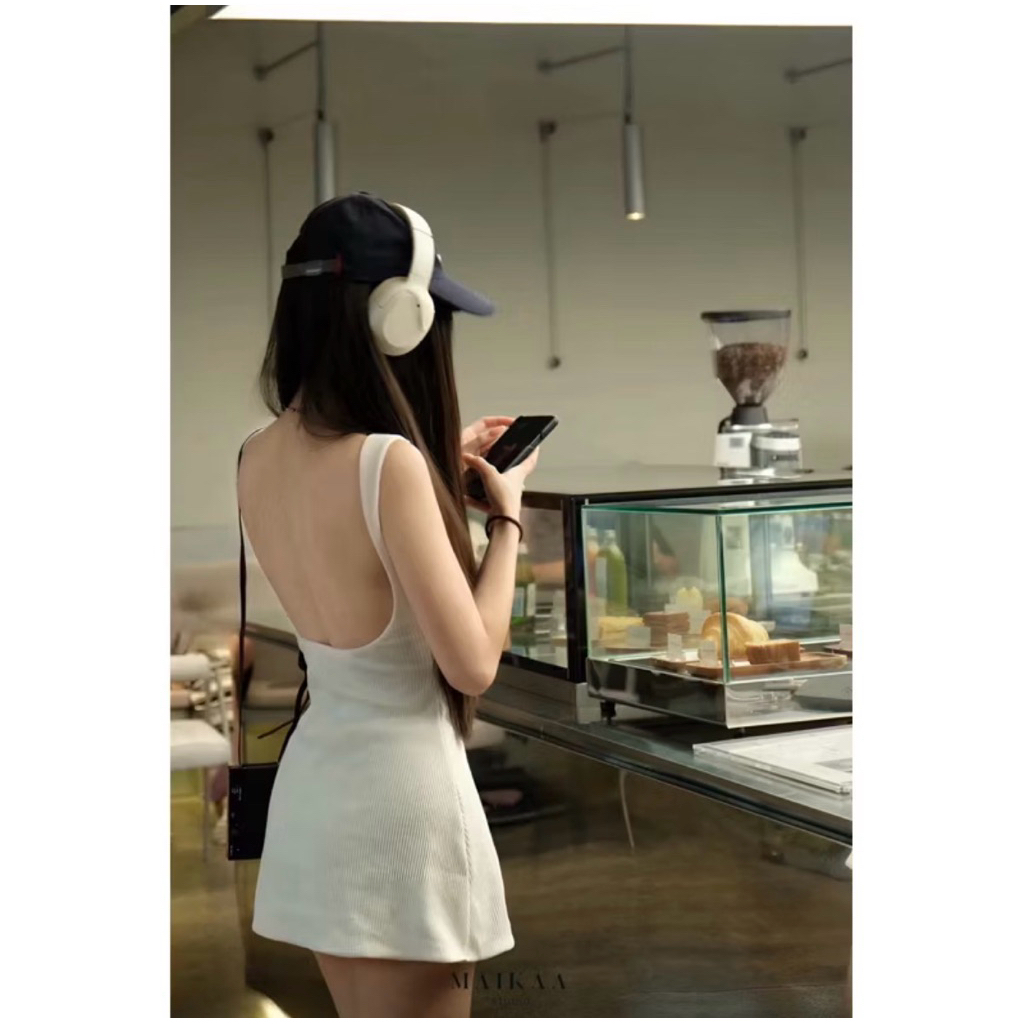 [PASS] Maikaa Studio - váy thun form chữ A hở lưng kèm quần siêu cá tính - Naomi Set