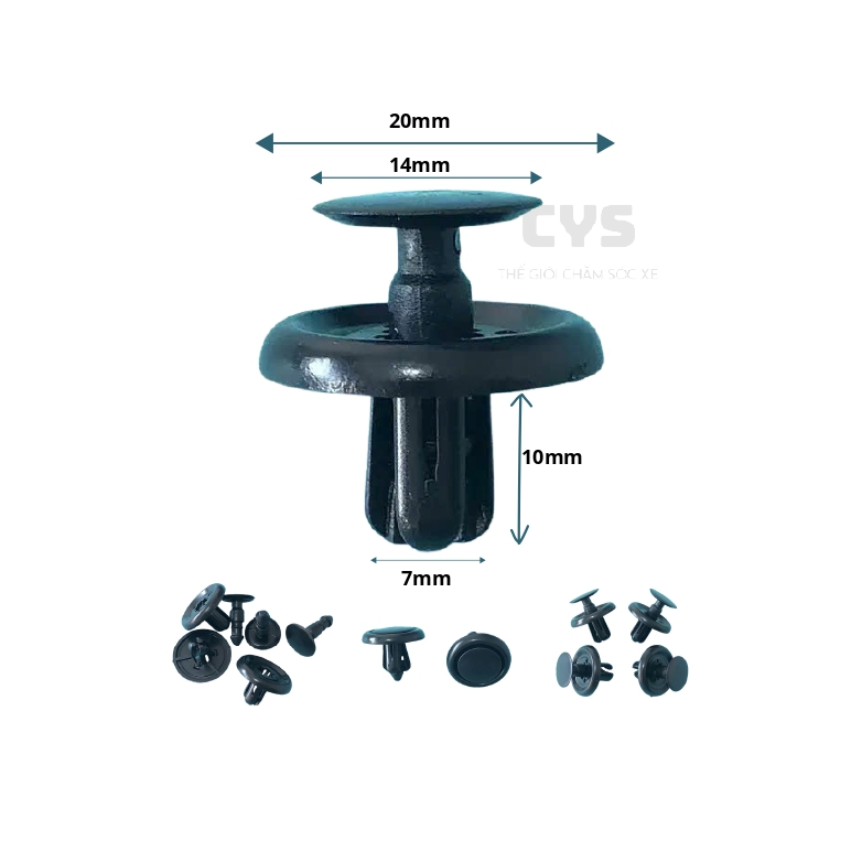 Chốt Nhựa 7mm Chuẩn Gara – Ghim Nhựa Giữ Cản, Chắn Bùn, Nội Thất Xe Ô Tô Dùng Cho Dòng Xe Toyota Maz
