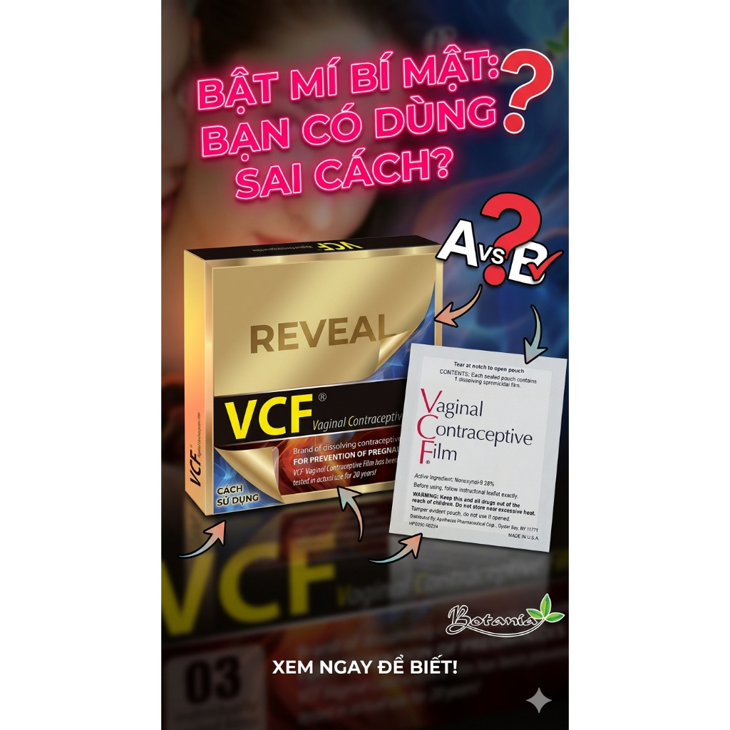 MÀNG TRÁNH THAI VCF< Hộp 3 miếng>