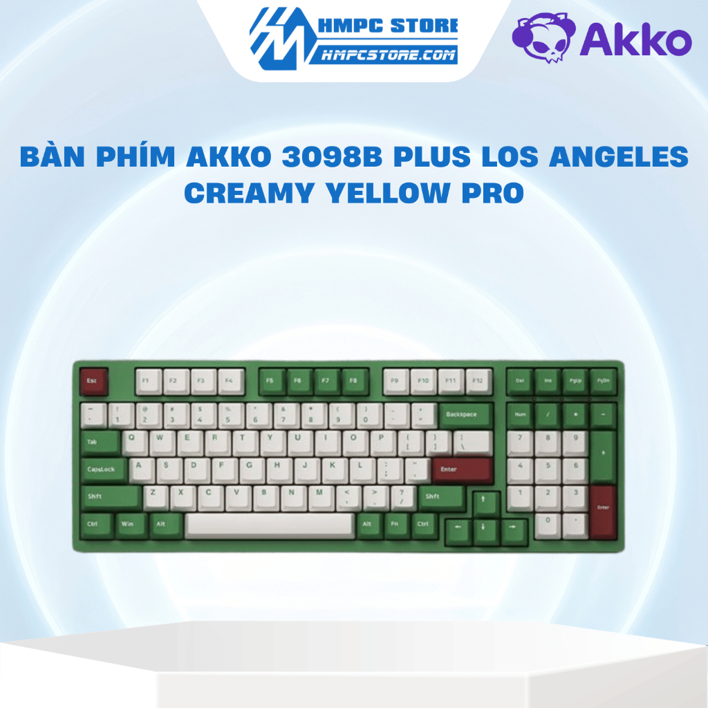 Bàn phím AKKO 3098B Plus Matcha Red Bean Akko Piano Pro | Bảo hành 12 tháng