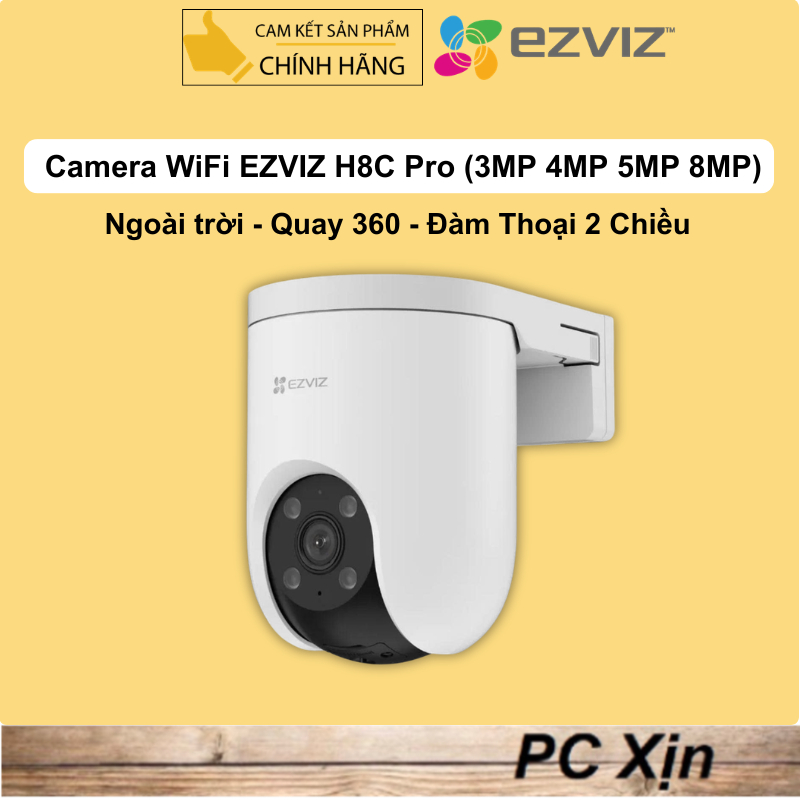 Camera WiFi Ngoài Trời Ezviz H8C Pro 3MP 4MP 5MP (Xoay 360° / Đàm Thoại) Chính Hãng