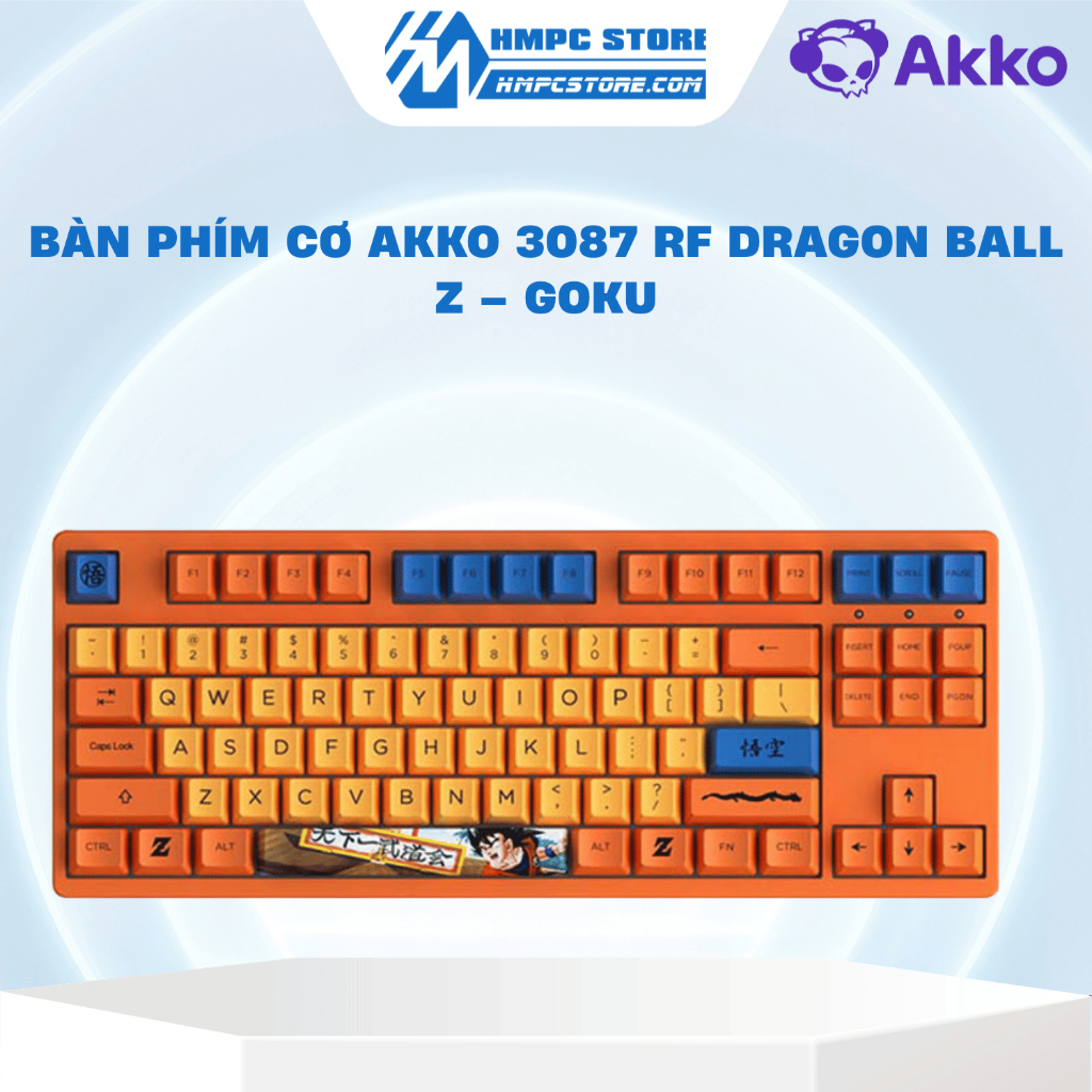 Bàn phím cơ AKKO 3087 RF Dragon Ball Z – Goku | Bảo hành 12 tháng