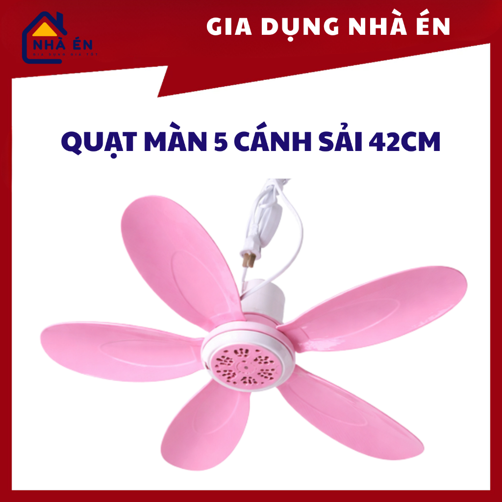 Quạt Màn Trần Mini 5 cánh 42cm Quay Mạnh, Êm ái Dễ Chịu
