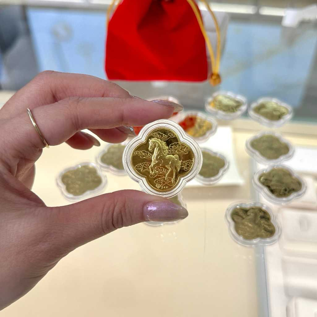 Quà Tặng Bính Ngọ Kim Chi Bảo LNNGUA0.05 Chỉ Vàng 24k Huy Thanh Jewelry (Kèm Túi Gấm)