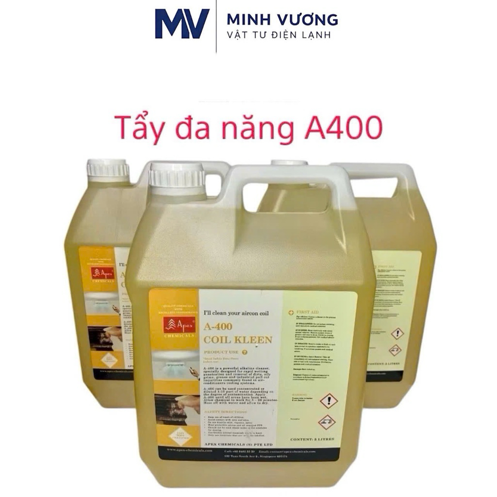 Chất tẩy rửa dàn nhôm A=400 ( Coil Kleen) Apex 5 lít