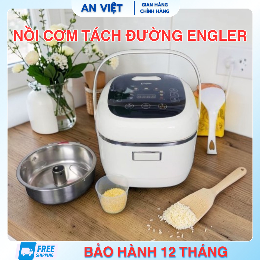 Nồi cơm điện tách đường Engler EL9101 dung tích 1.4L công suất 500W  gồm 9 chức năng nấu tiện lợi, c