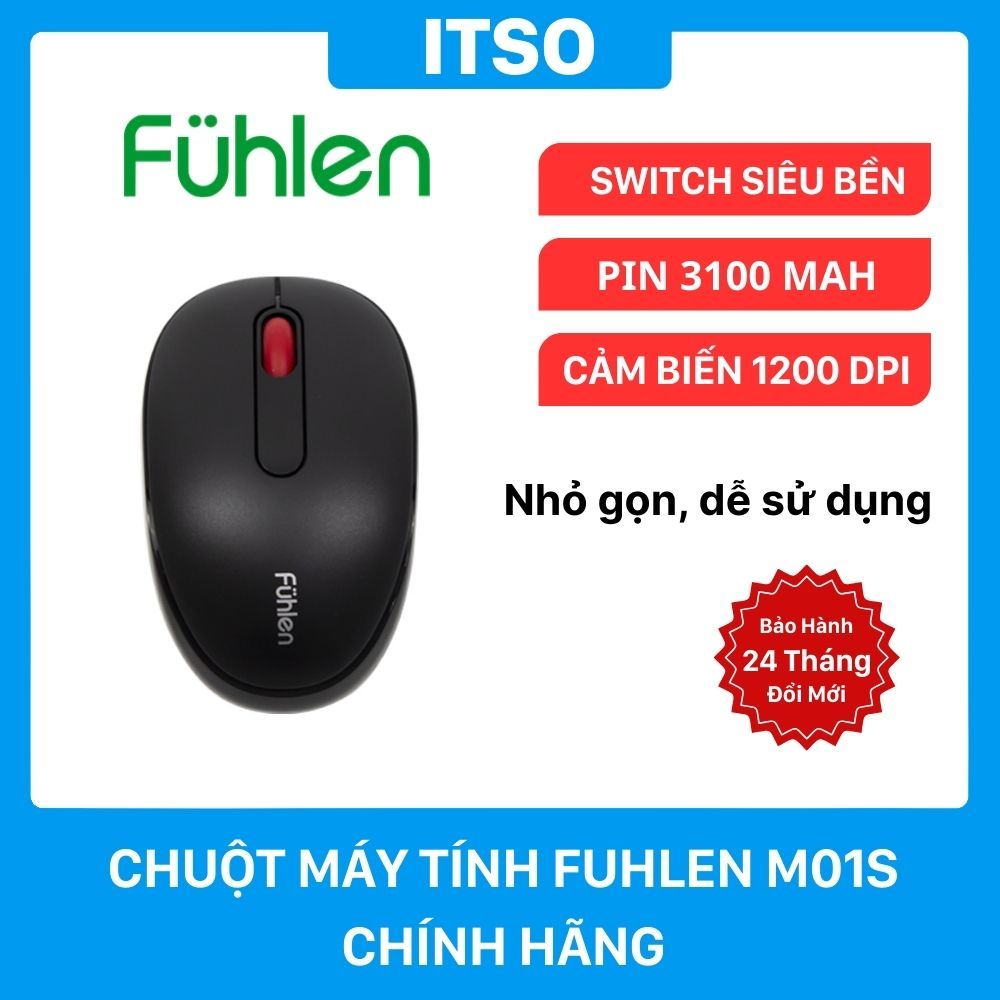 Chuột Không Dây Fuhlen M01S Chính Hãng – Pin Siêu Trâu 3100mAh