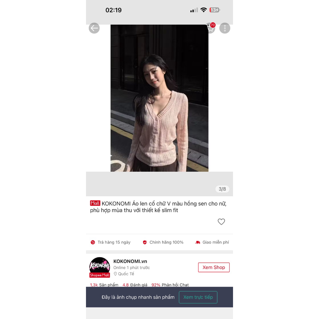 áo len mỏng kokonomi siu xinh